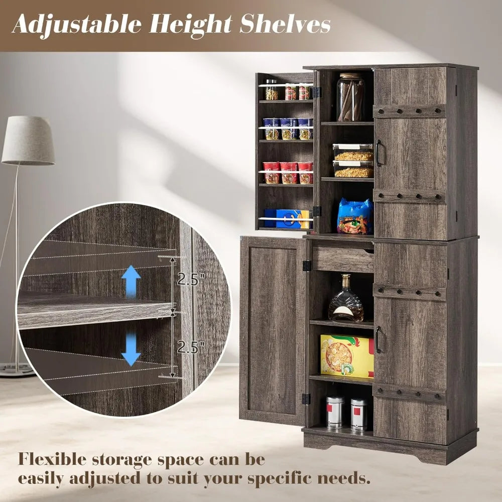 Big Boss Home And Garden Tall Farmhouse Pantry Cabinet