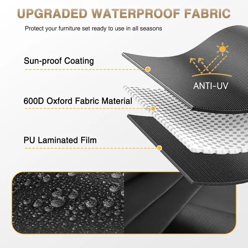 Hign-concerned 8-Piece Patio Furniture Set With Firepit