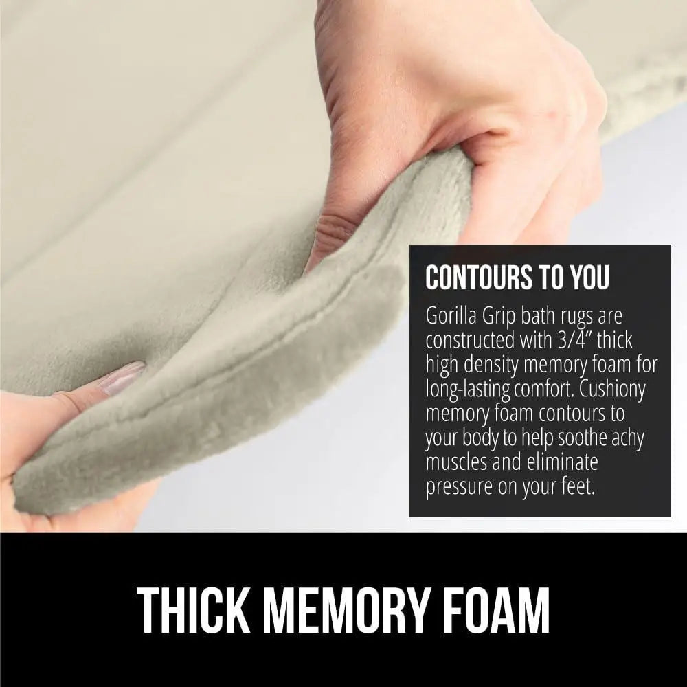 DUTRIEUXCN Thick Memory Foam Bath Mat Non Slip Cushioned