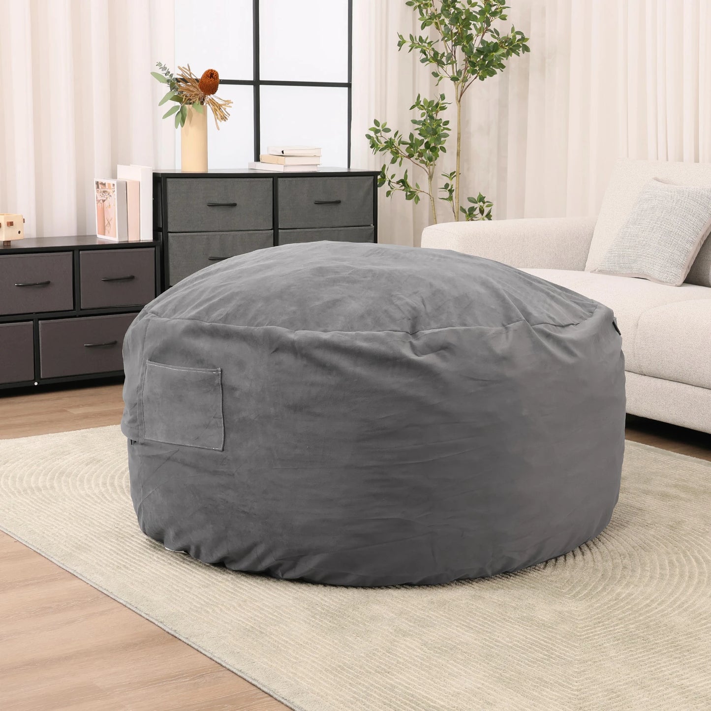 JHK Bean Bag Chair for Gaming Reading with Removable Cover