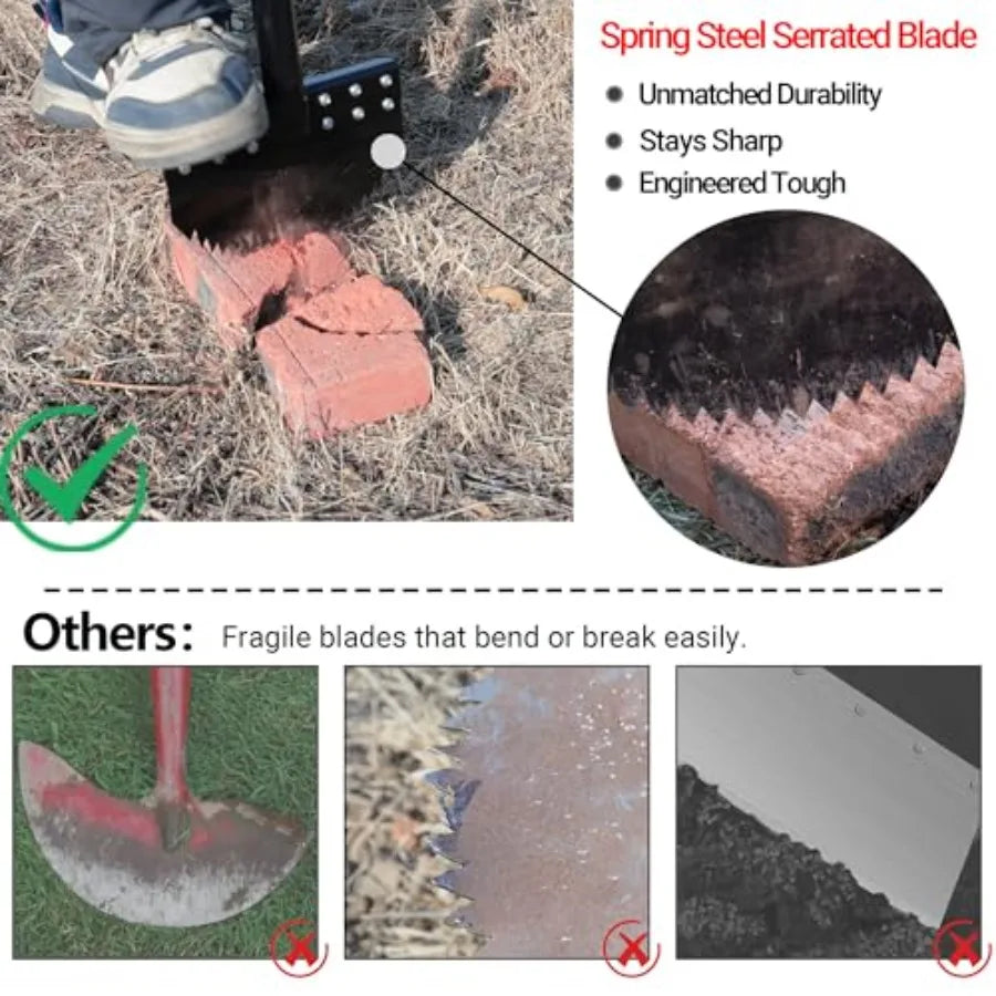 Manual Lawn Edger Tool With Spring Steel Blade Manganese Border