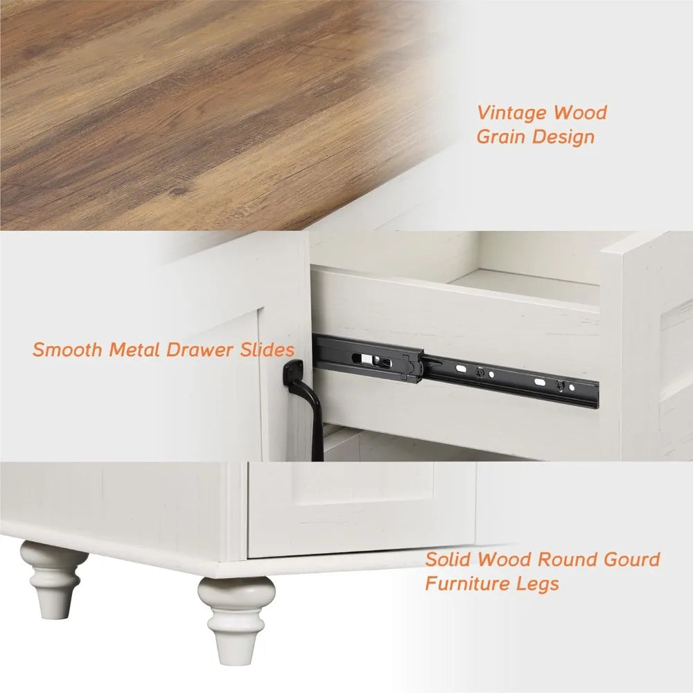 DAFIFY Storage Coffee Tables Living Room Modern Center Table