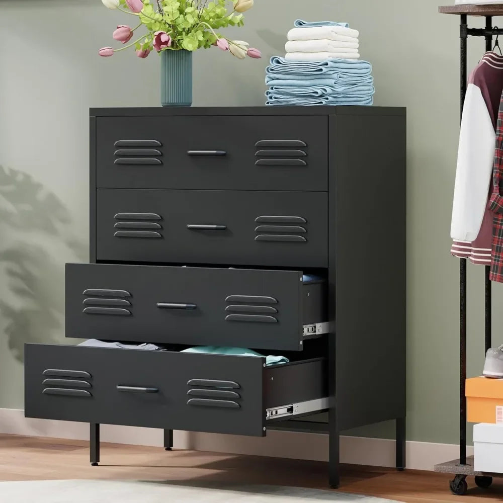 Dafify 4 Drawer Dresser For Bedroom Modern Metal Chest