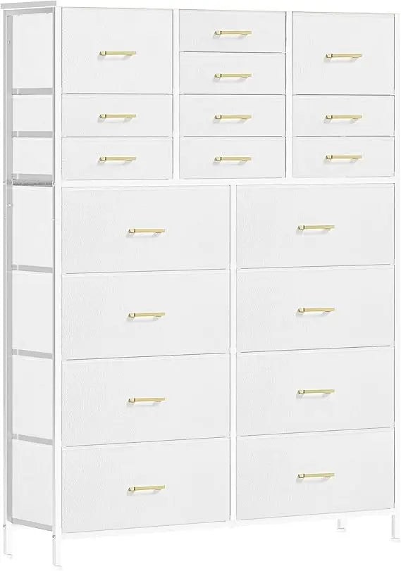 18-Drawer Bedroom Storage Cabinet with Tall Fabric for Nursery, Closet, and Living Room