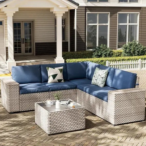 Hign-concerned 13 Piece Outdoor Patio Wicker Furniture Set