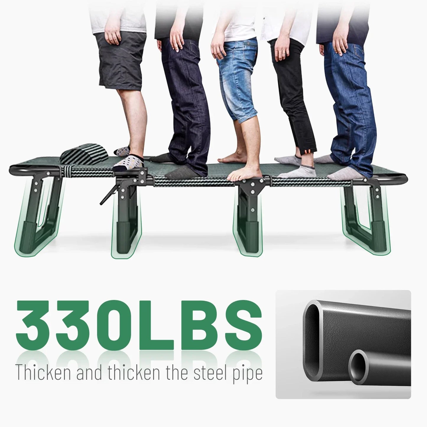 Snozeflex Portable Camping Bed Lightweight Foldable Daybed Outdoor Lounger