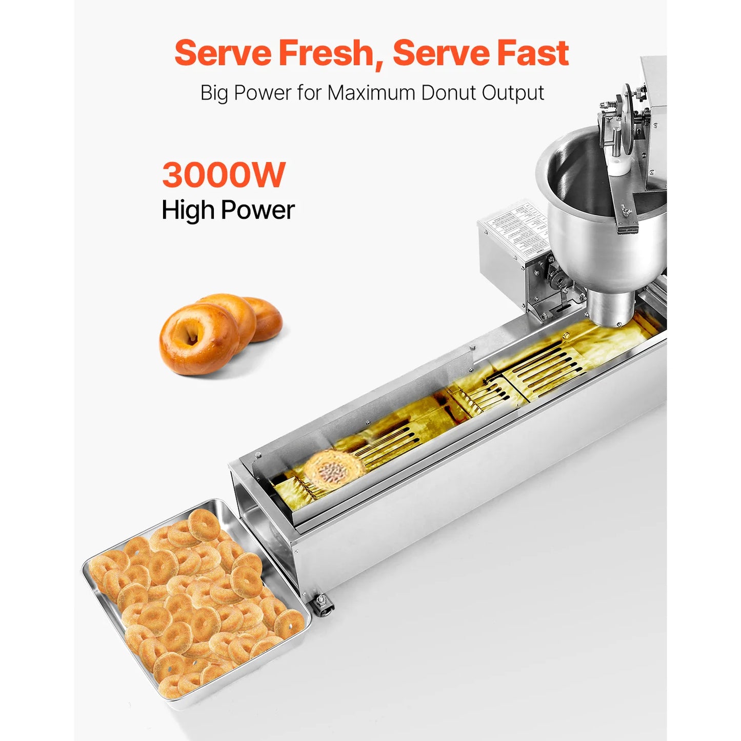 SucceBuy Commercial Automatic Donuts Machine With 3 Molds Auto Counting