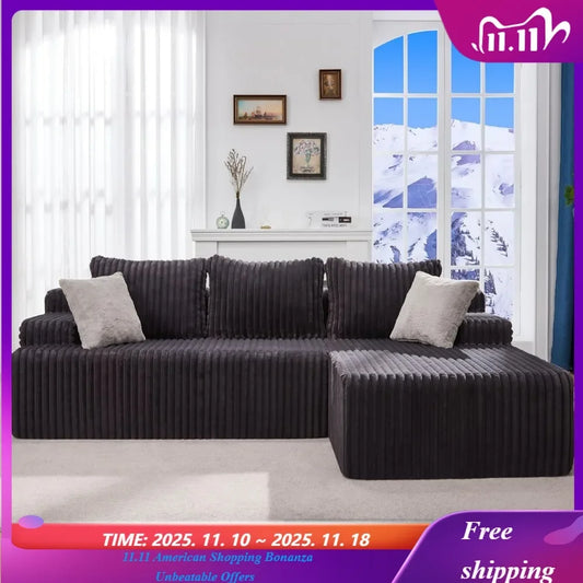 Cloud Modular Sectional Sofa L Shaped With Memory Foam Chaise