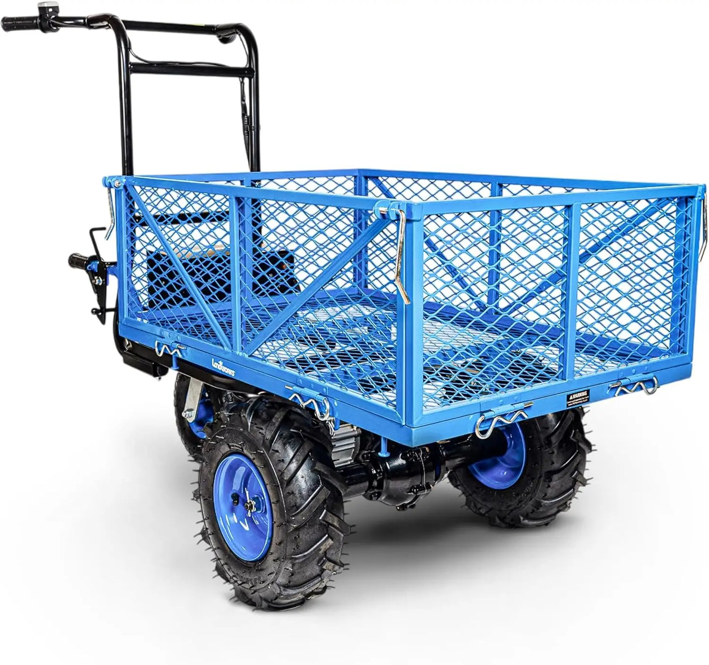 Landworks AGM Electric Utility Cart - 500W Lead-Acid Battery-Powered Power Wagon, 500 lbs Load Capacity & 1000 lbs Towing, Heavy