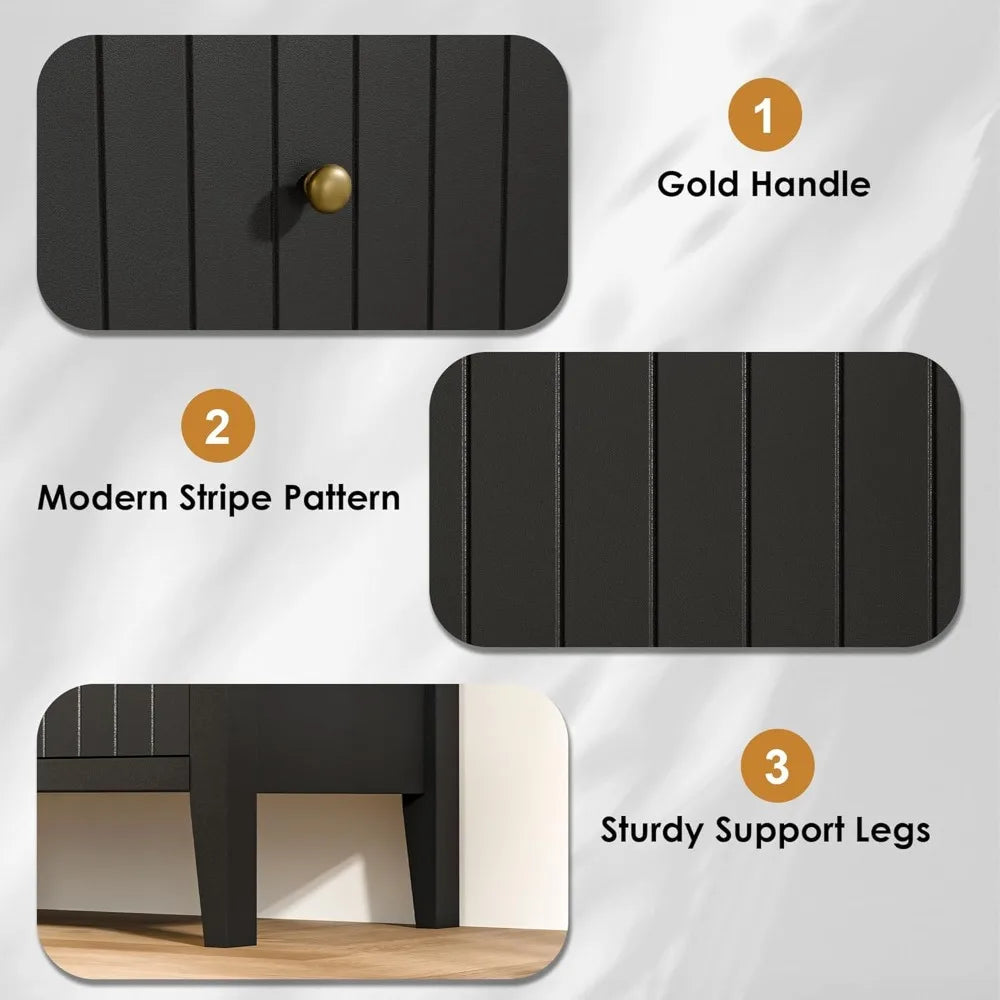 Modern Fluted 6 Drawer Chest For Bedroom And Living Room