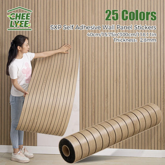 1 Roll Self-Adhesive Grid Wall Sticker SXP Wallpaper Sticker 15.75x118.11inch(12.91 Sq.Ft) Peel and Stick, Suitable for any room