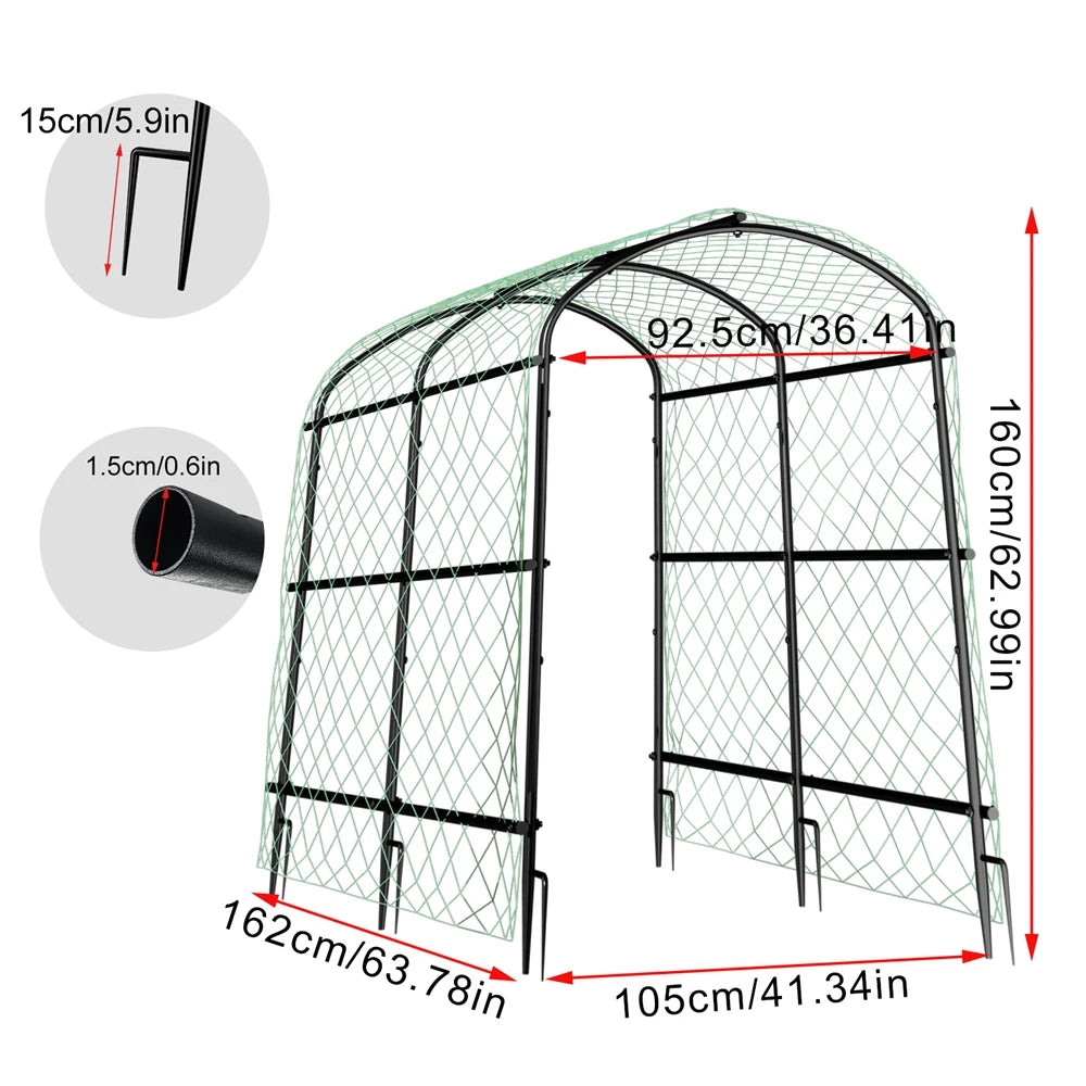 Wisfor U Shaped Metal Garden Plant Trellis For Climbers