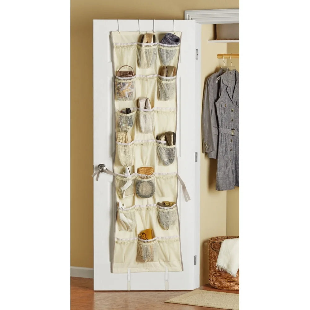 Fujian Canvas 42 Pocket Over The Door Shoe Organizer