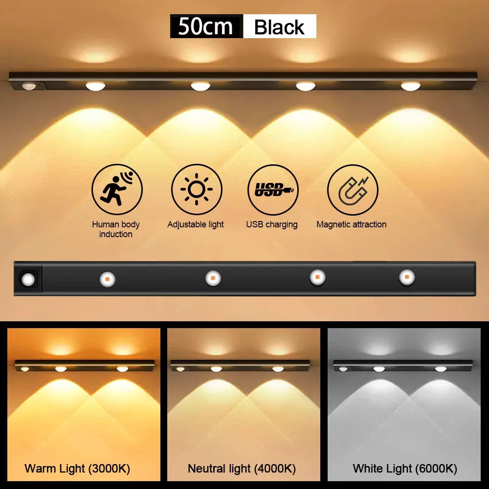 Digitaling Night Light Motion Sensor USB LED For Cabinet