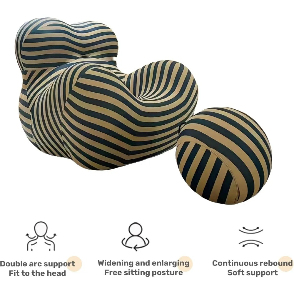 Big Boss Striped Compression Sofa No Assembly Breathable