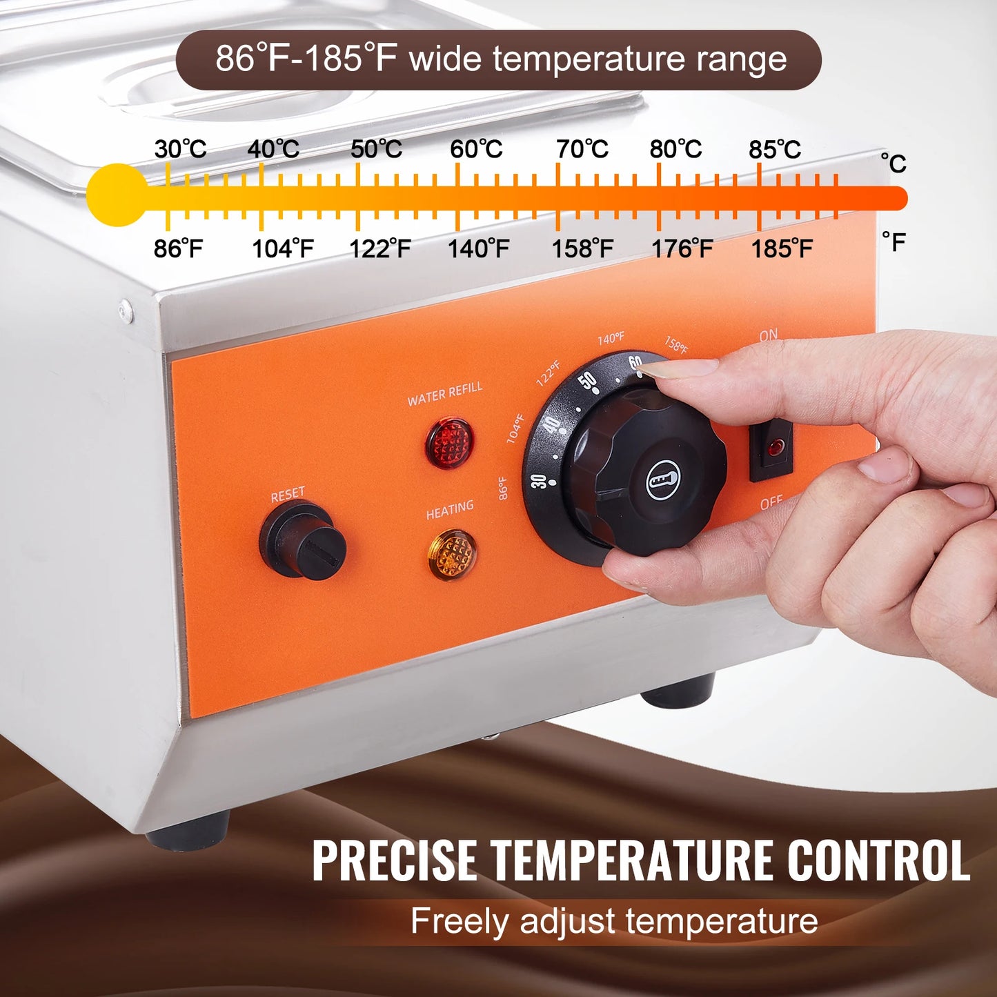 SucceBuy Double Tank Electric Chocolate Tempering Machine