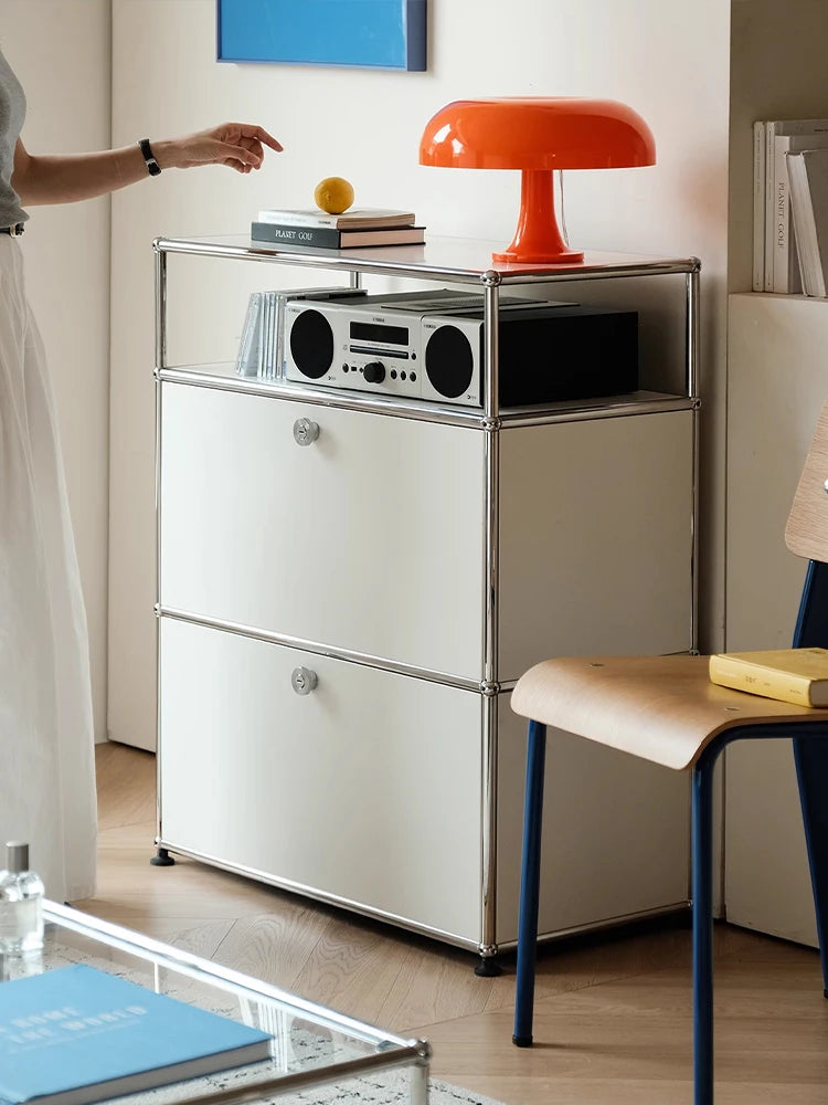 Bigcityfur Stainless Steel Storage Cabinet Sideboard