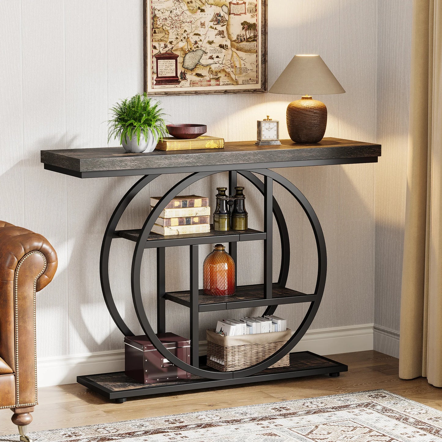 Tribesigns Four Tier Console Table For Entryway With Storage