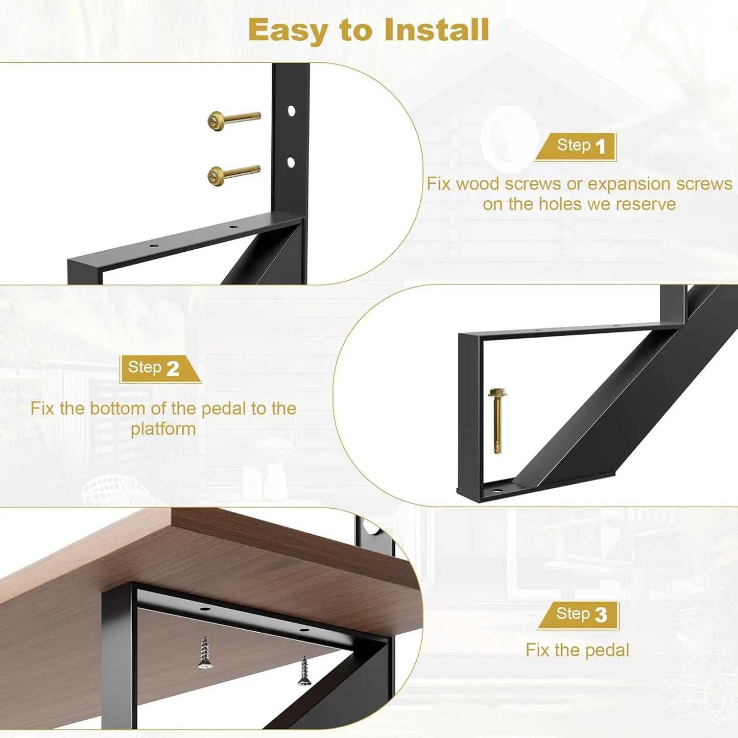 XMSJHign-Concerned Steel Stair Risers 7 Step Stringer Deck
