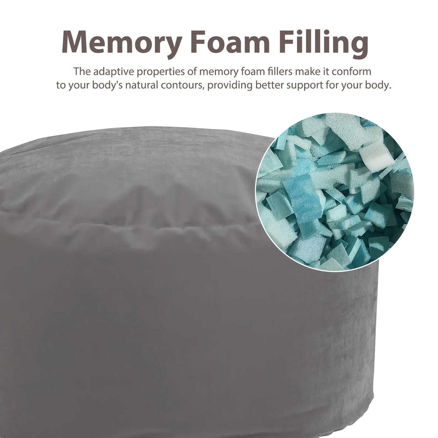 JHK Bean Bag Chair for Gaming Reading with Removable Cover