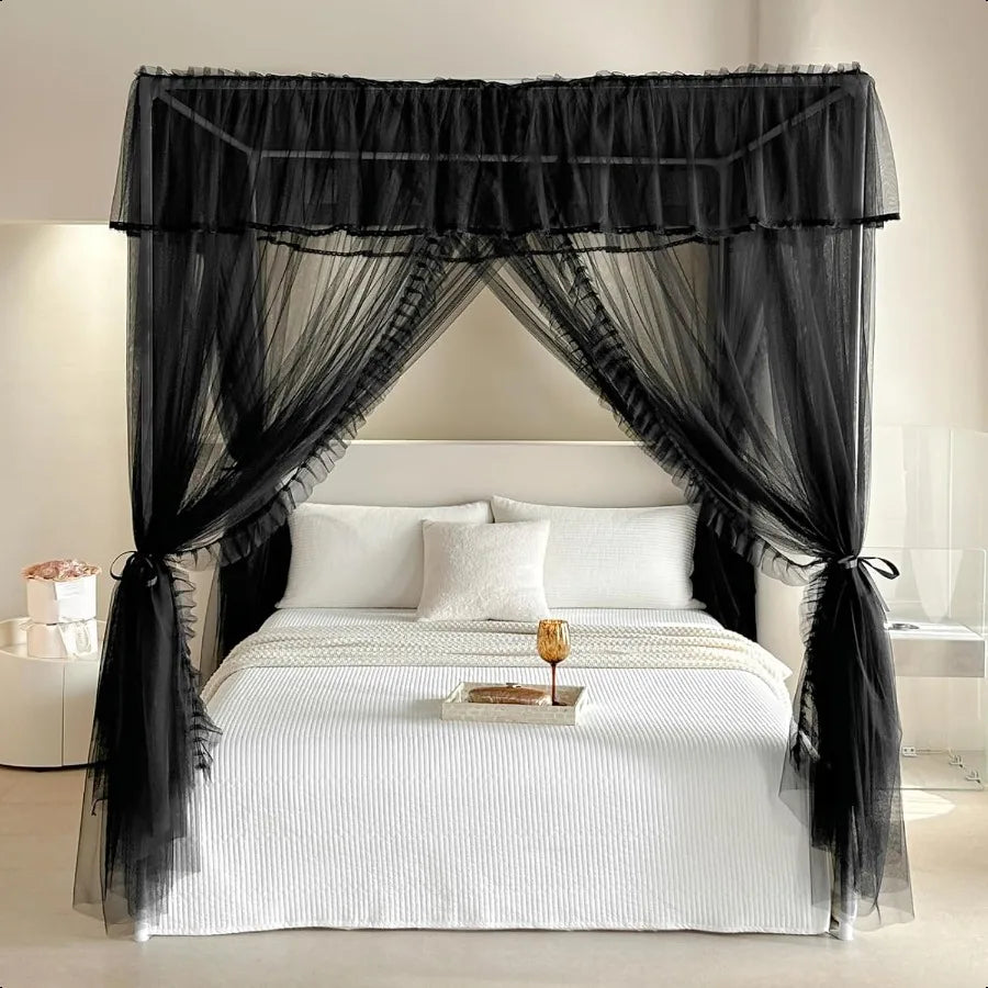 Guangdong Bed Canopy Netting 4 Corner Ruffle Mosquito Net
