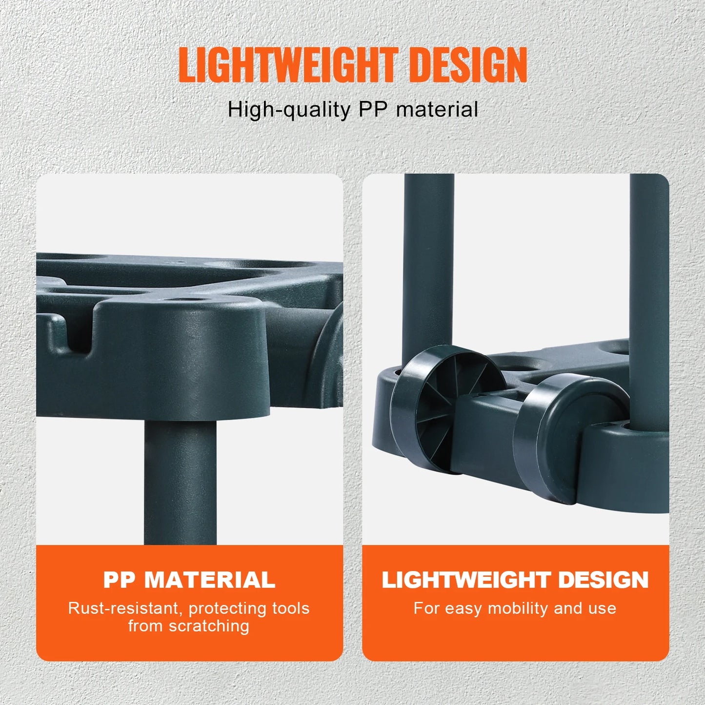 SucceBuy 10 Slot Yard Garden Tool Organizer Tower Rack