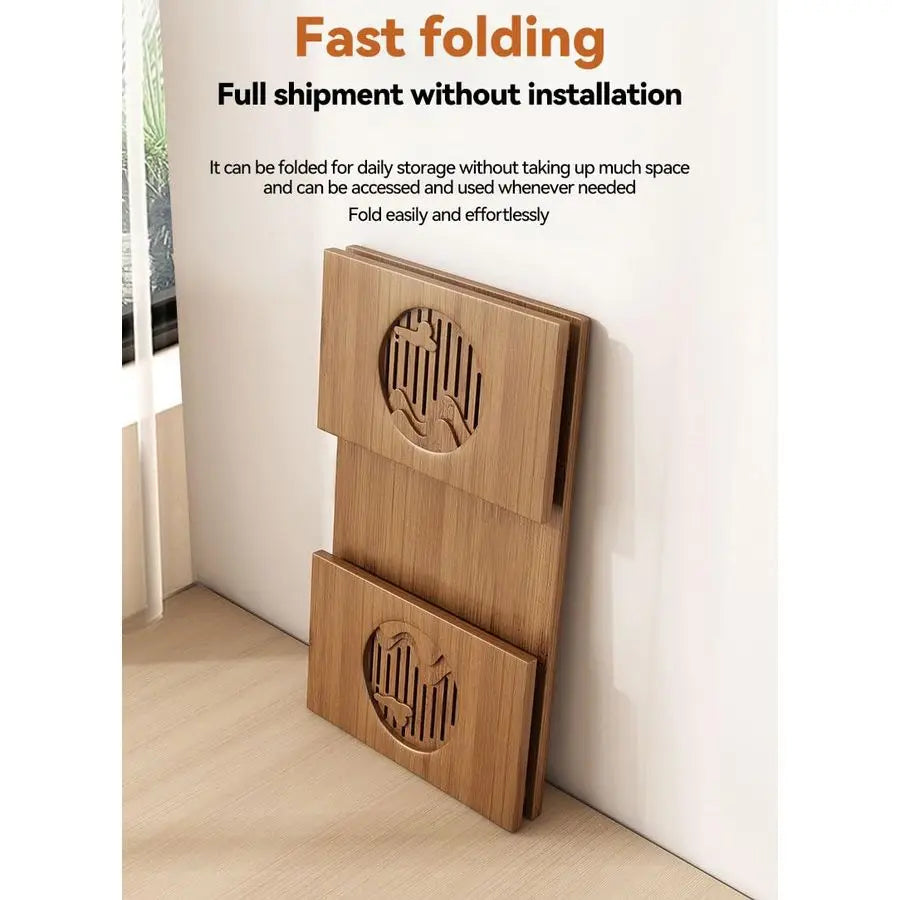 XMSJ Folding Bamboo Japanese Floor Table For Living Room