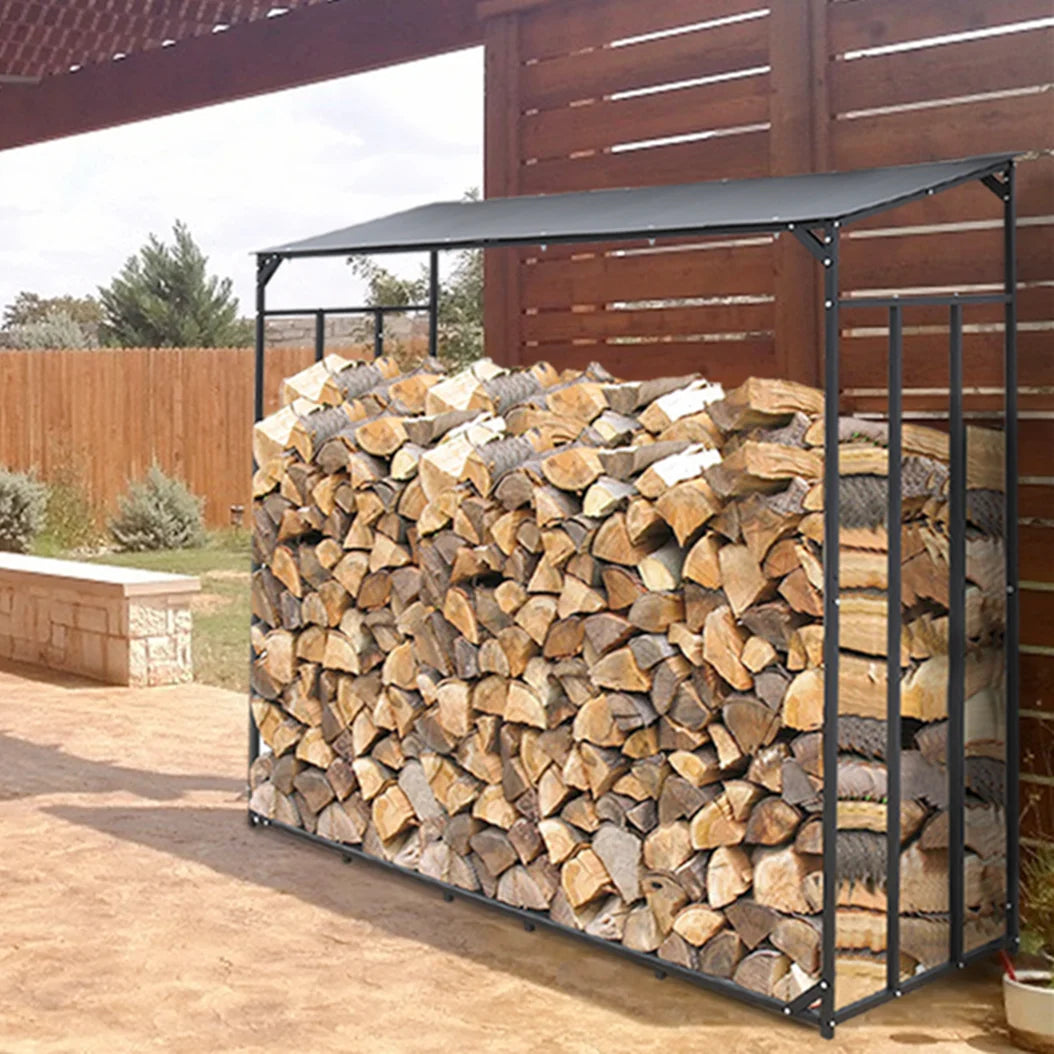 Feature Heavy Duty Outdoor Firewood Storage Log Rack
