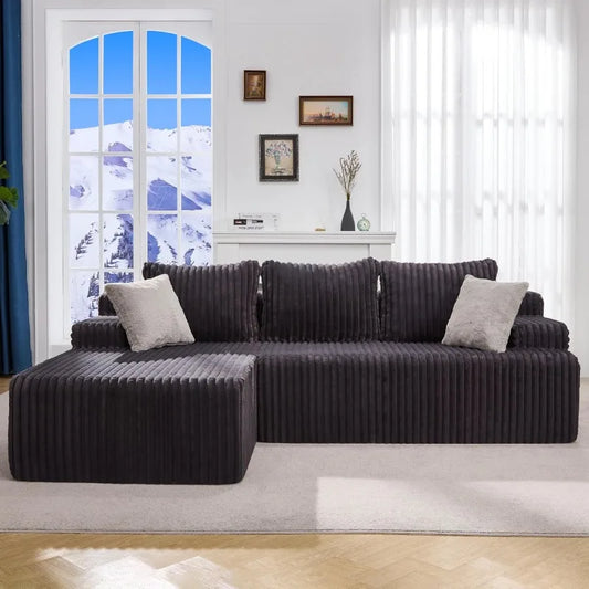 Hobestluk Modular Sectional Sofa LShaped Memory Foam Couch Living Room
