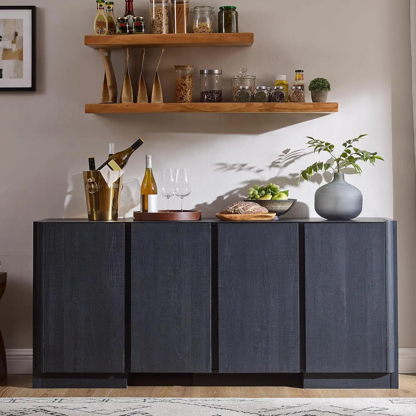 Buffet Sideboard Storage Cabinet With Adjustable Shelves