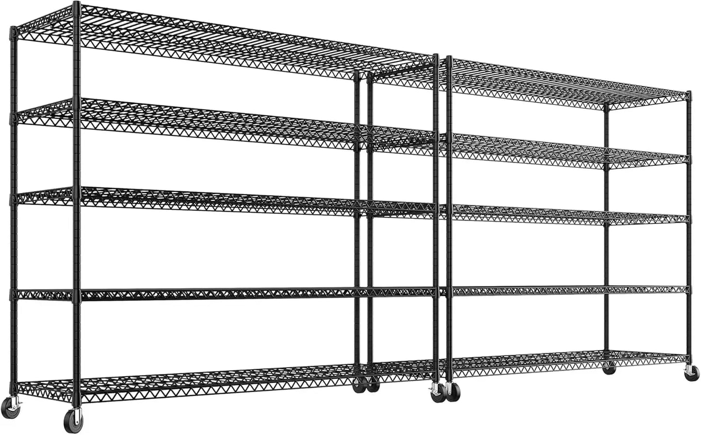 XMSJ Heavy Duty Wire Shelving With Wheels 3200 LBS Capacity