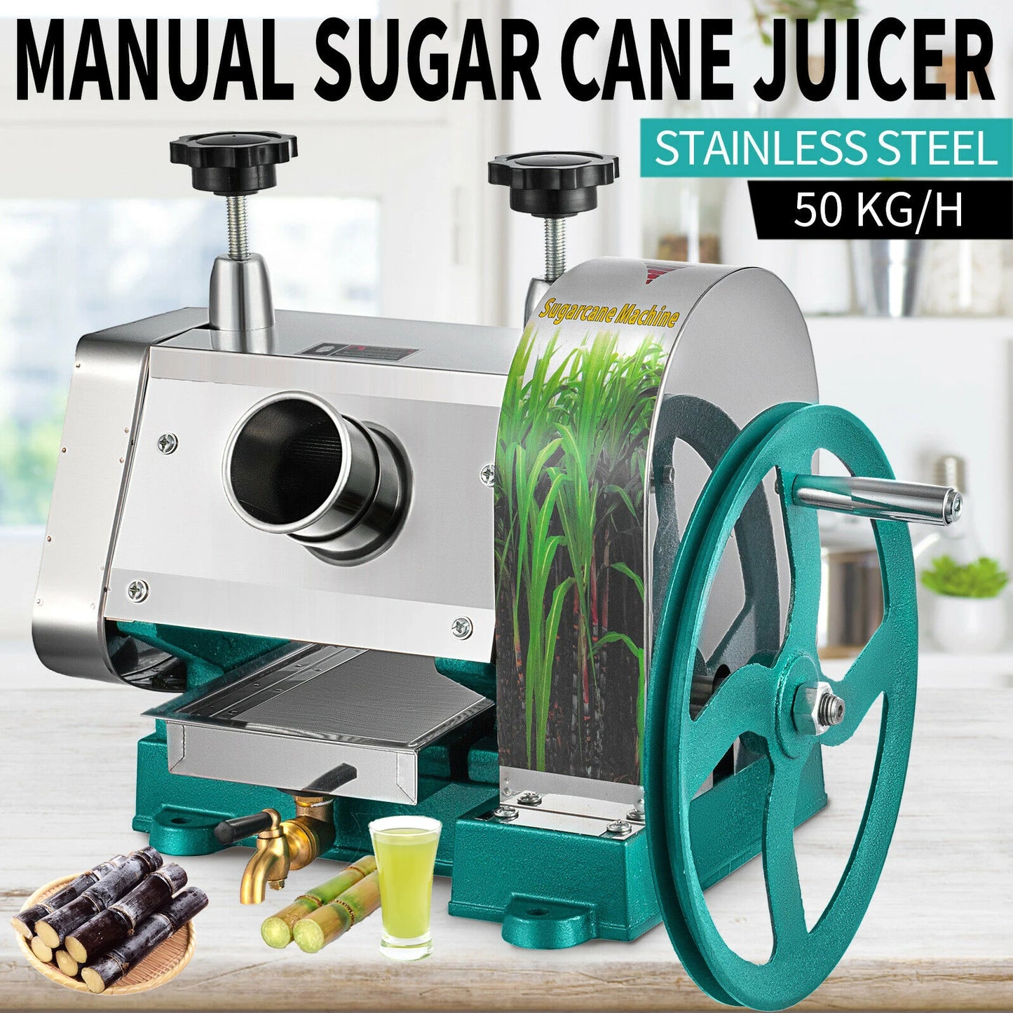 Manual Sugar Cane Juicer Machine Stainless Steel Press