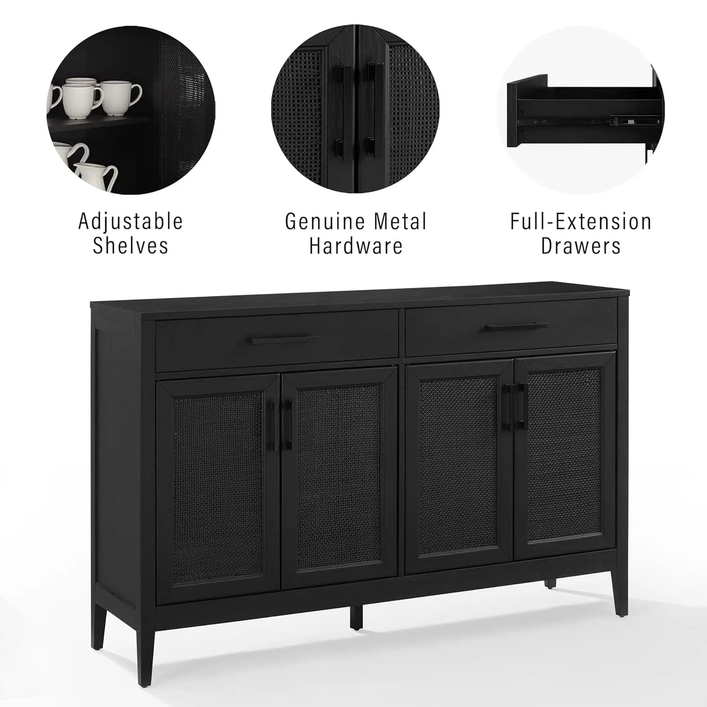Milo Modern Sideboard Buffet Cabinet With Storage Drawers Kitchen Dining