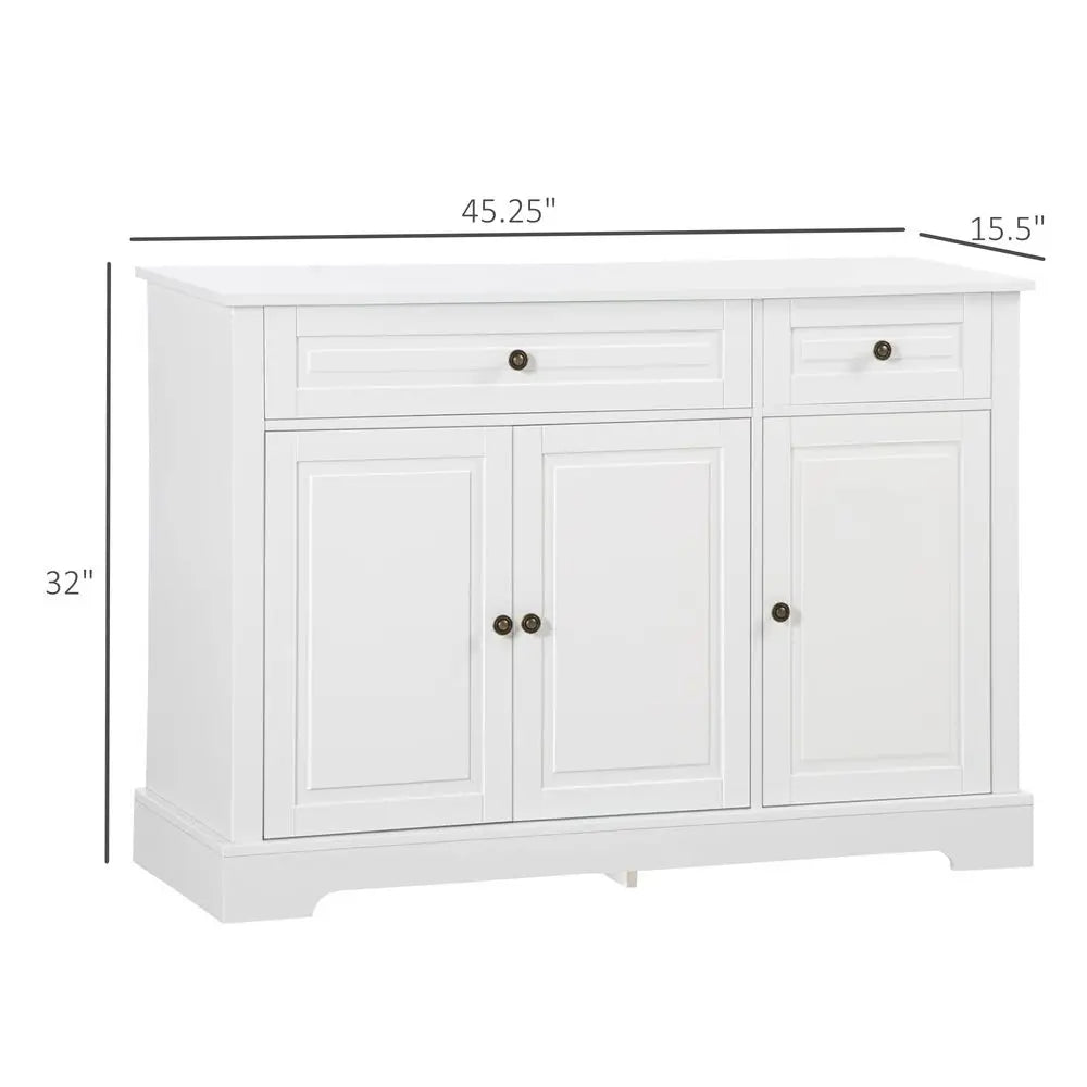 Sideboard Buffet Cabinet With Storage And Two Drawers