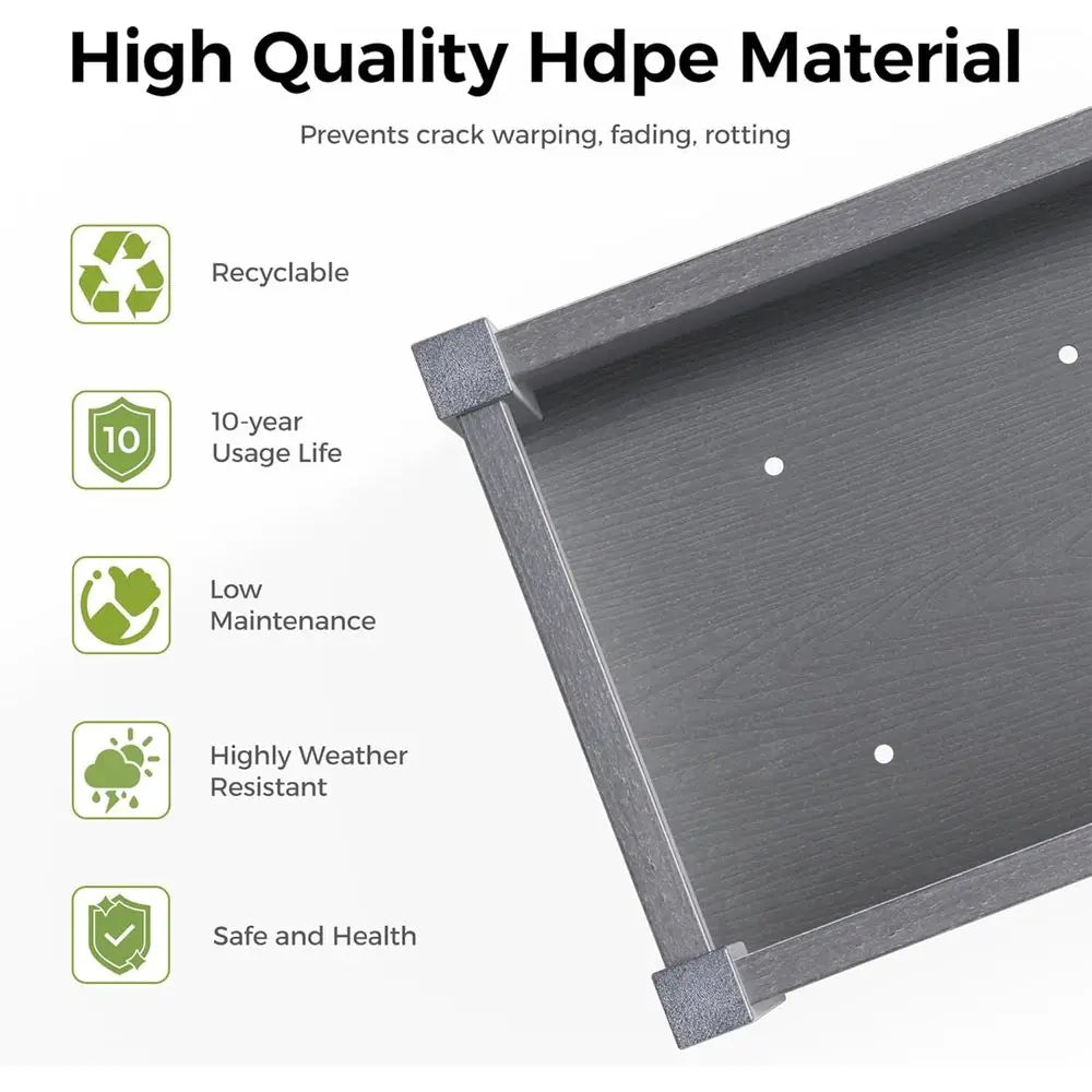 HDPE Elevated Garden Bed Planter for Outdoor Vegetables and Herbs
