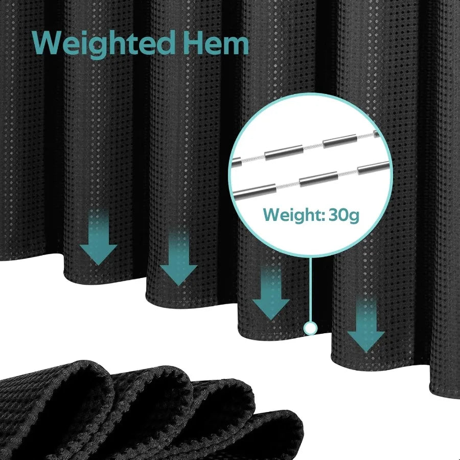 Craft Of Weaving 3 In 1 Shower Curtain Set With Hooks