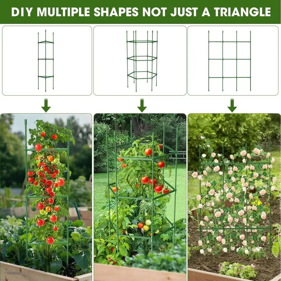 Tomato Cages for Garden, Tomato Trellis for Raised Garden Bed, 51.2 Tall Cage Plant Support for Pots, Gardening Supplies Trellis