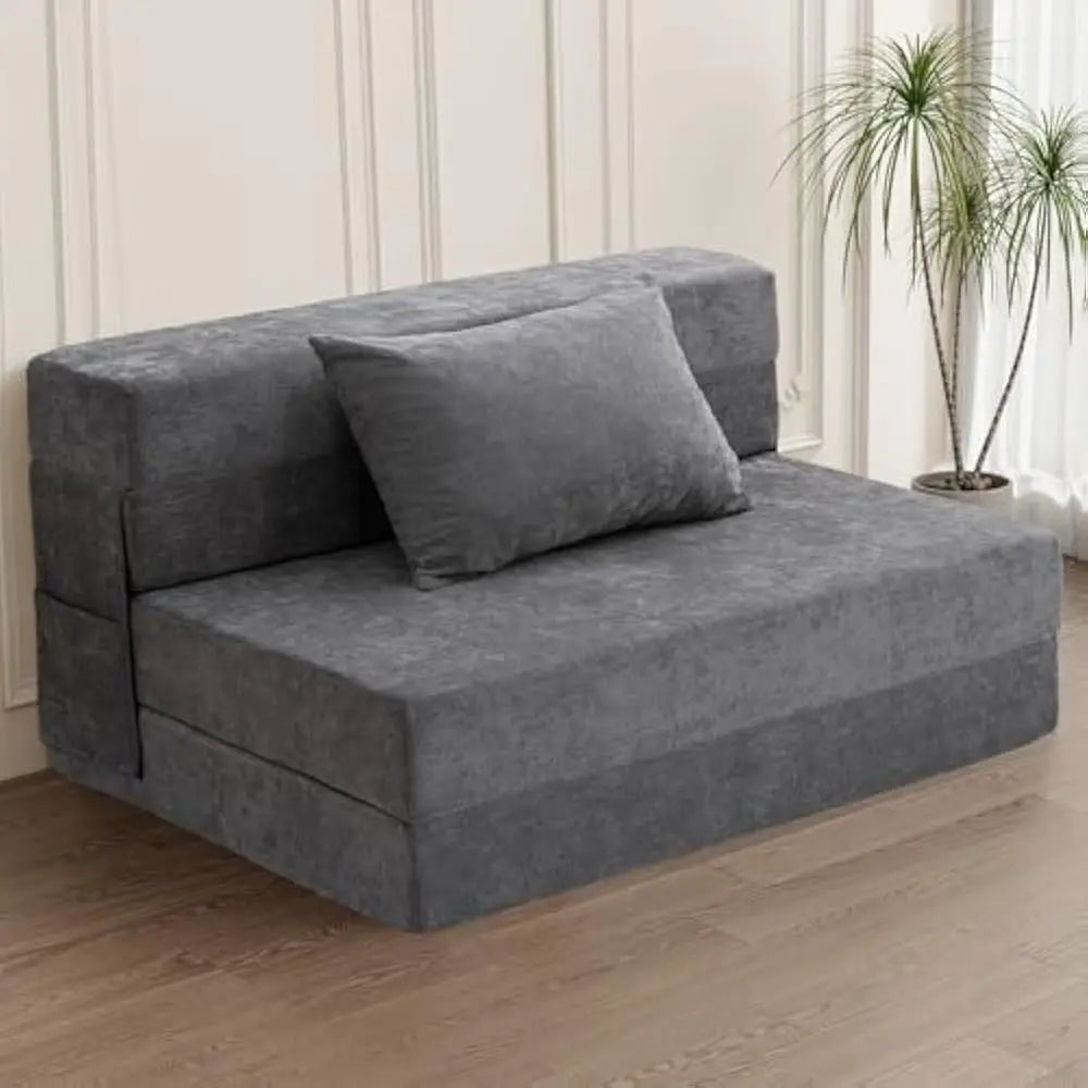 Sofa Bed, Convertible Sleeper Chair with Pillow, Fold Out Couch, for Living Rooms/Dorm/Guest Room/Home Office, Living Room Sofa