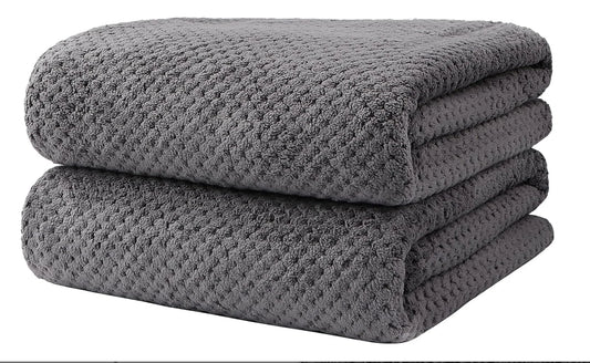 Microfiber Bath Towel Set 2 Ultra Soft Absorbent Quick Dry