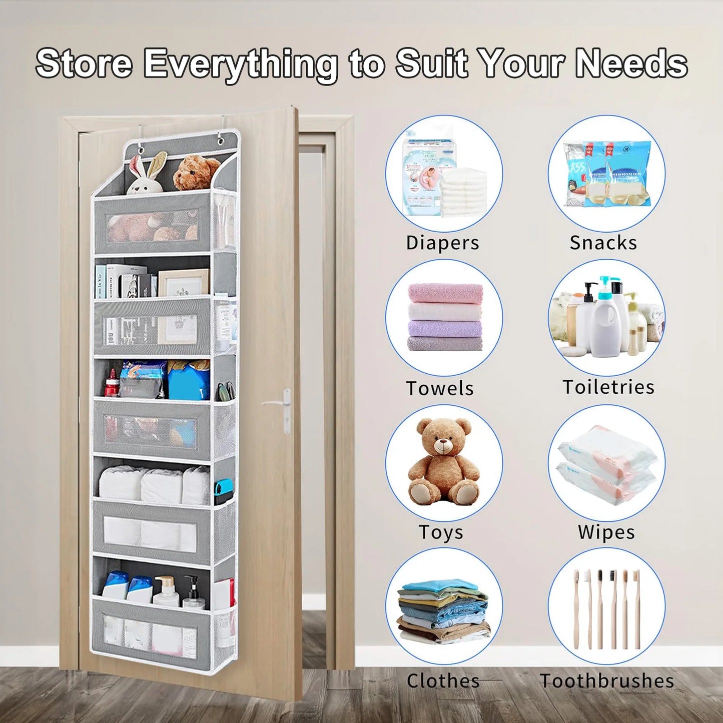 Sichuan Over Door Organizer Five Tier With Five Pockets