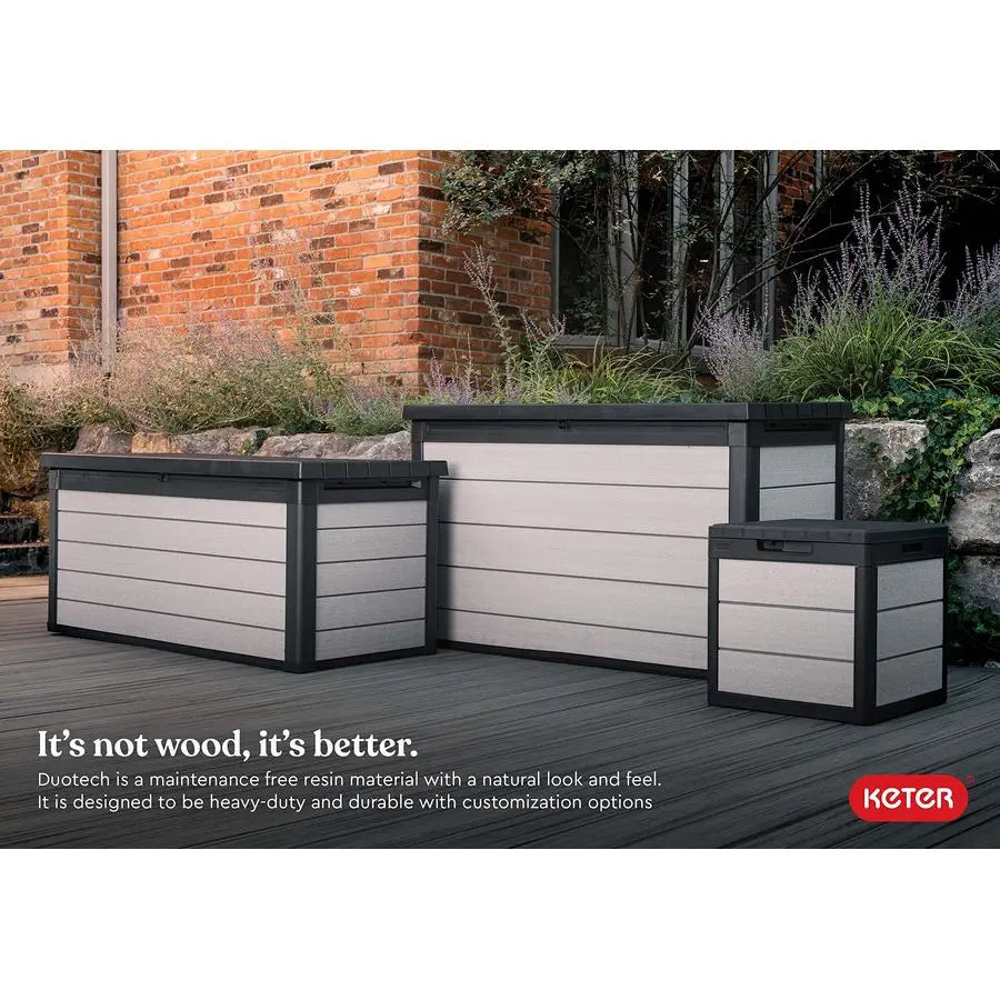 Denali Resin Outdoor Storage Box And Patio Furniture Side Table