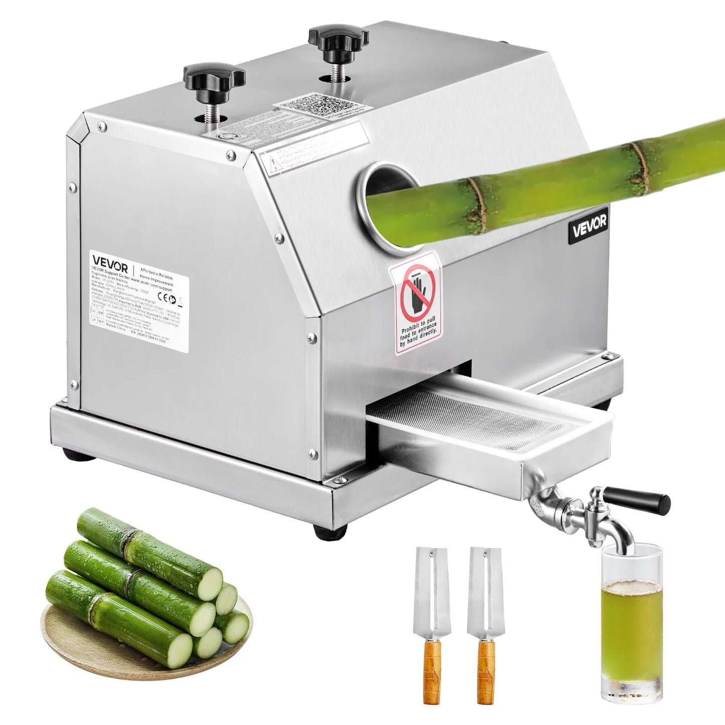 VEVOR Sugar Cane Juicer High Output 110 Lbs Per Hour