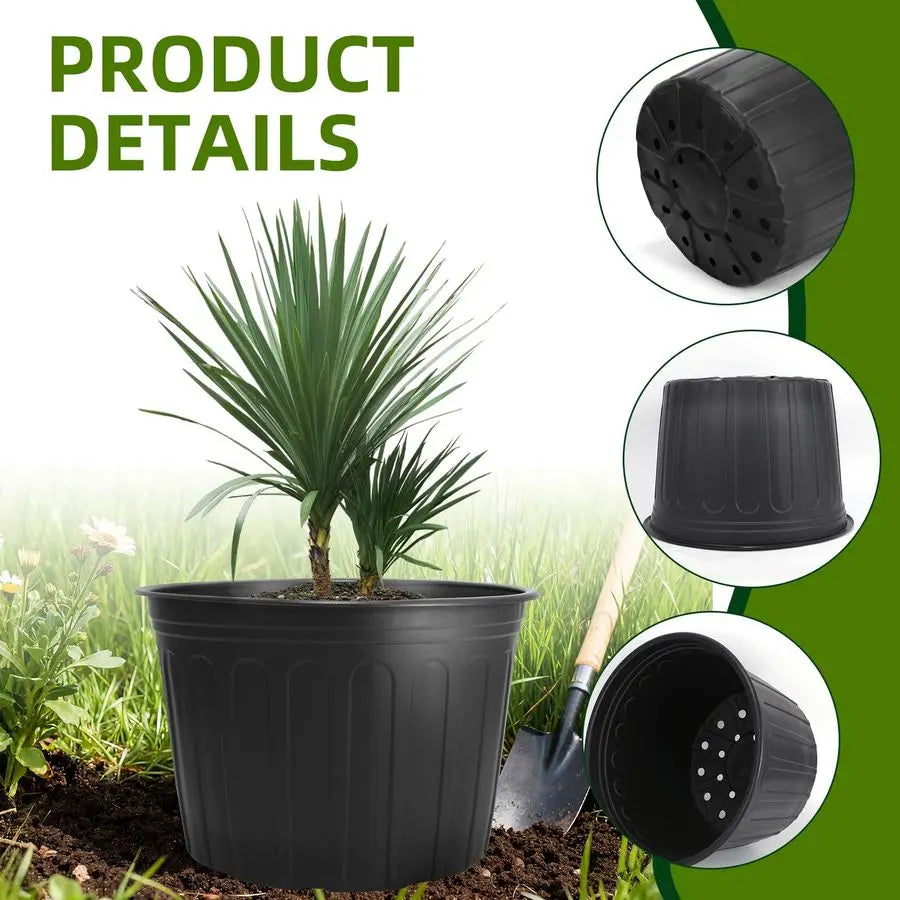 30 Pack Plastic Nursery Pots With Drainage Holes For Seedlings