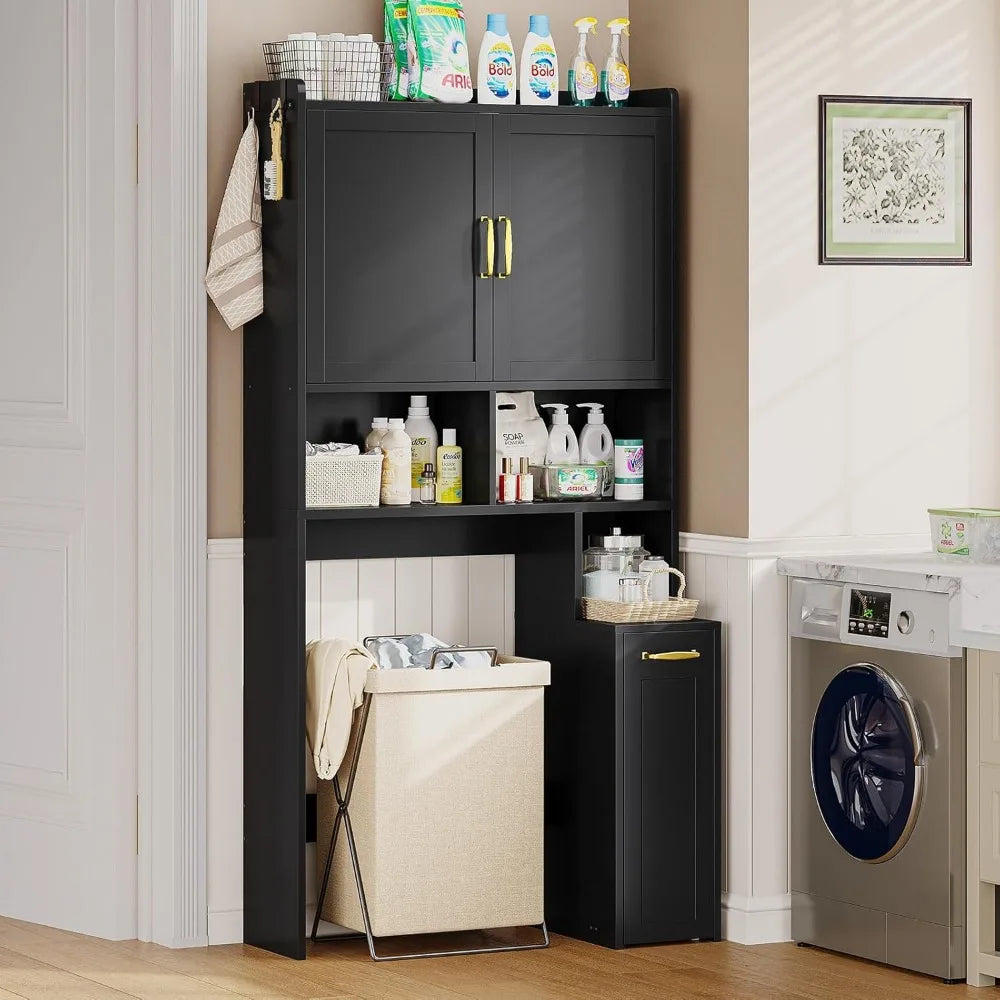 Over The Toilet Storage Cabinet With Pulley And Adjustable Shelf
