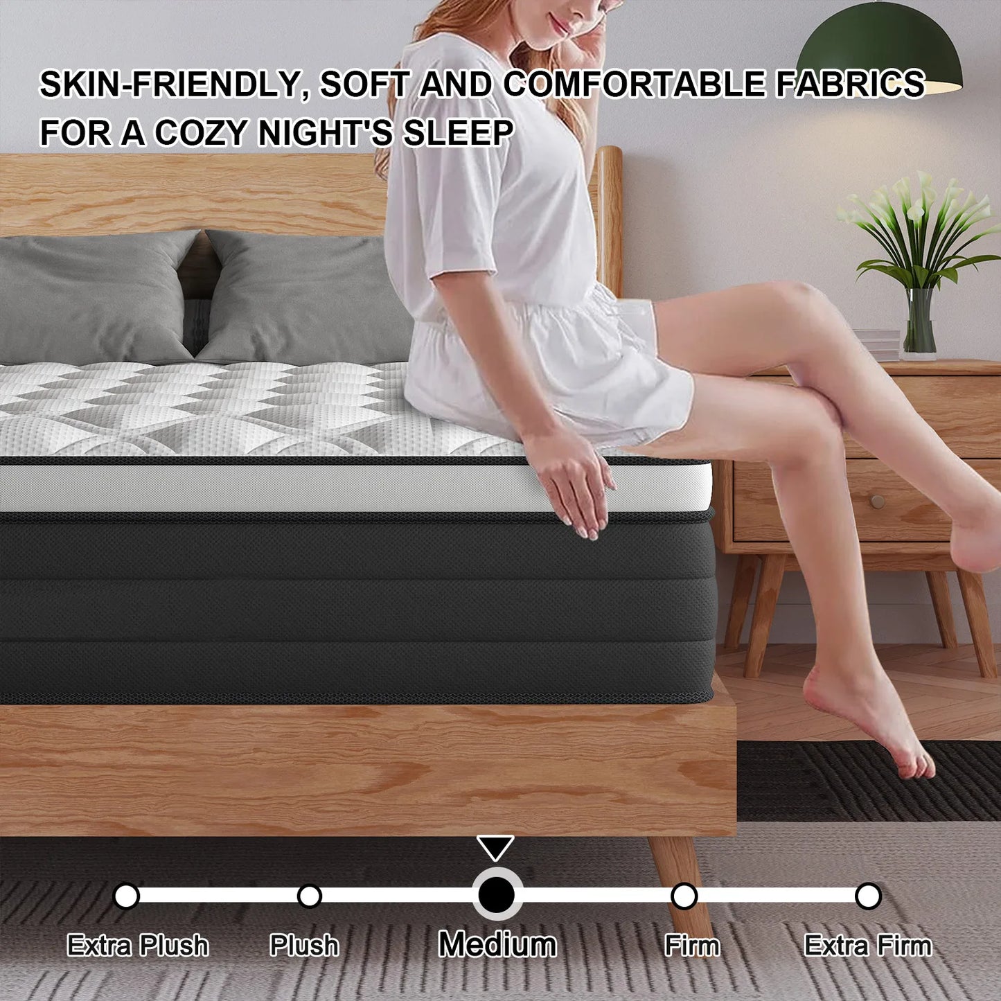SweetloveCN Hybrid Memory Foam Mattress In A Box With Lumbar Support