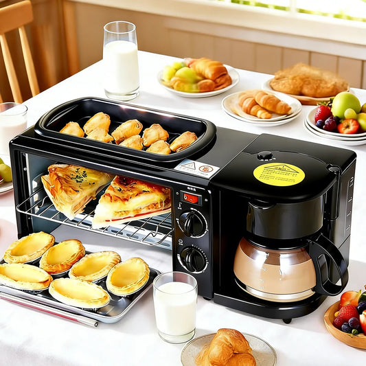 Amerzis 3 In 1 Breakfast Sandwich Toaster Coffee Machine