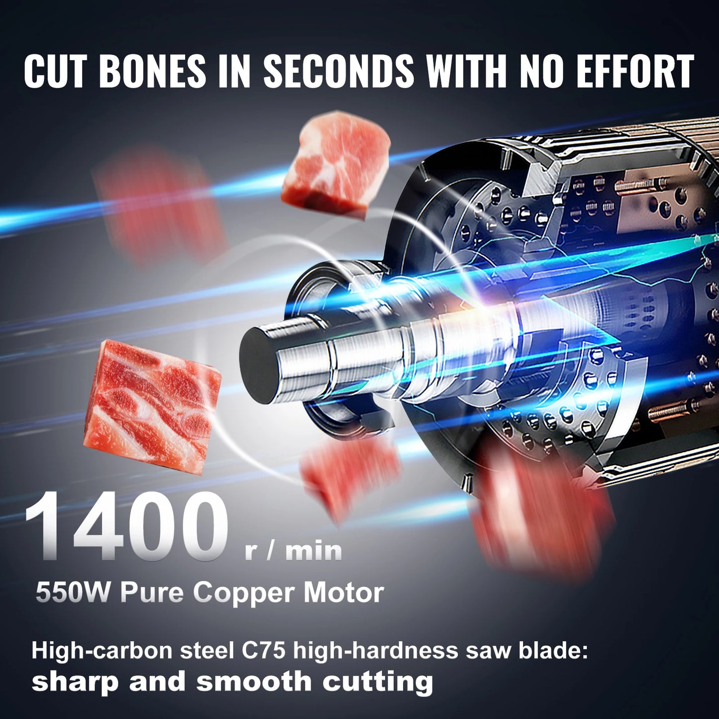 VEVOR Heavy Duty Electric Meat Bandsaw Bone Cutter