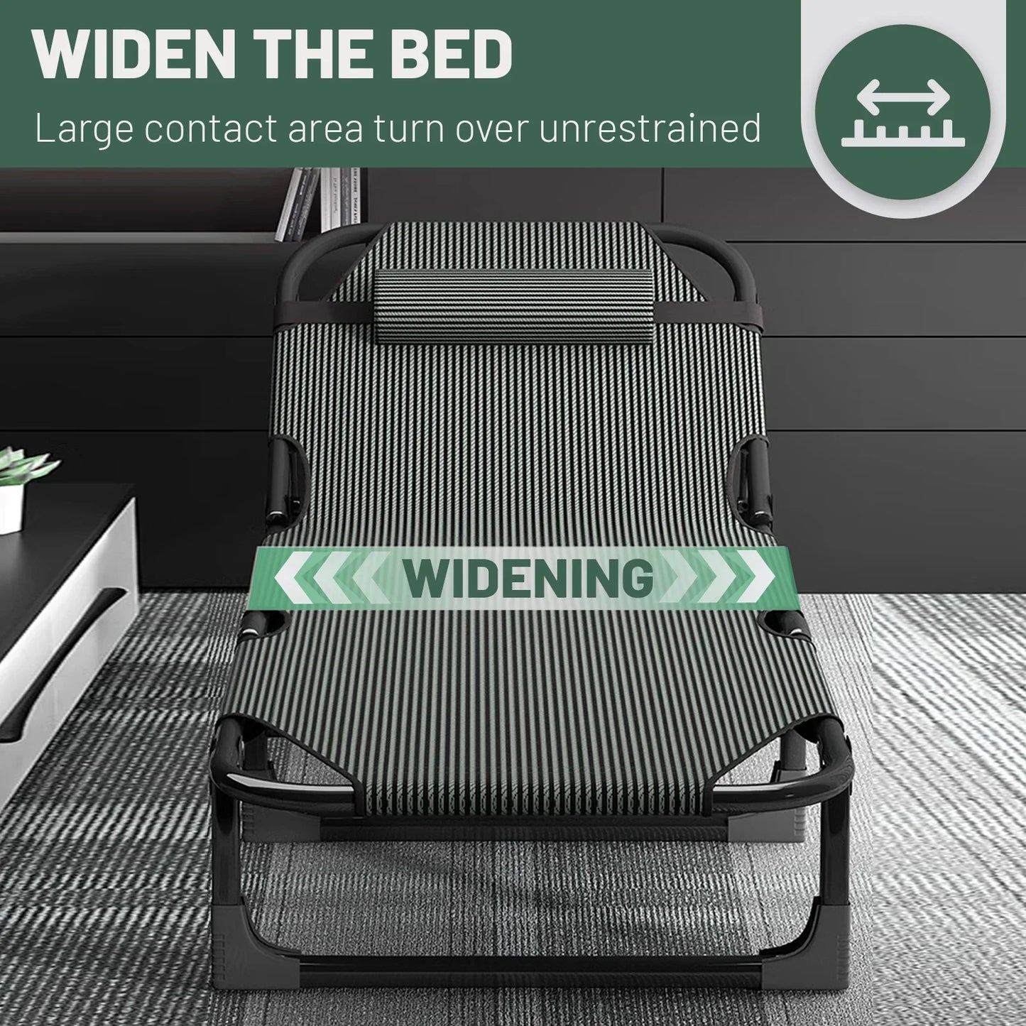 Snozeflex Portable Camping Bed Lightweight Foldable Daybed Outdoor Lounger