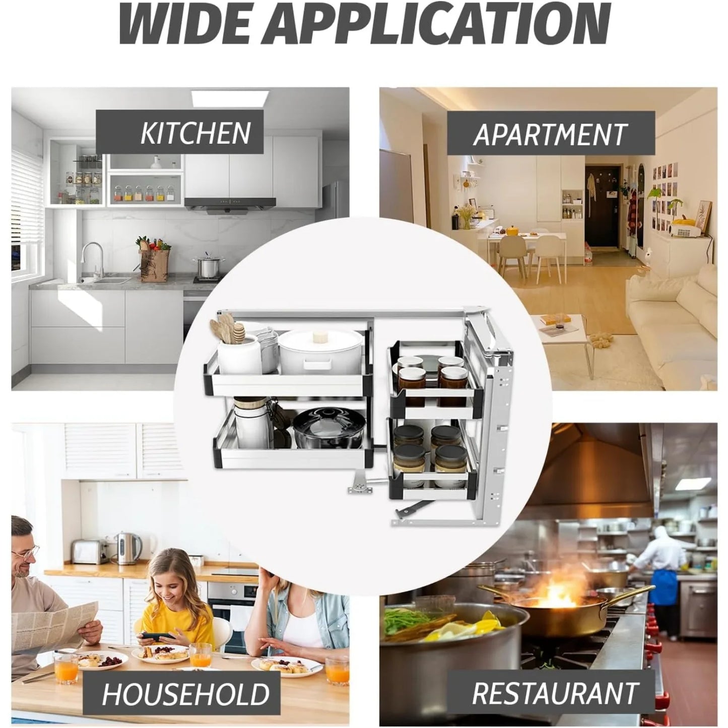 Sichuan Pull Out Cabinet Organizer Right Swing Two Tier