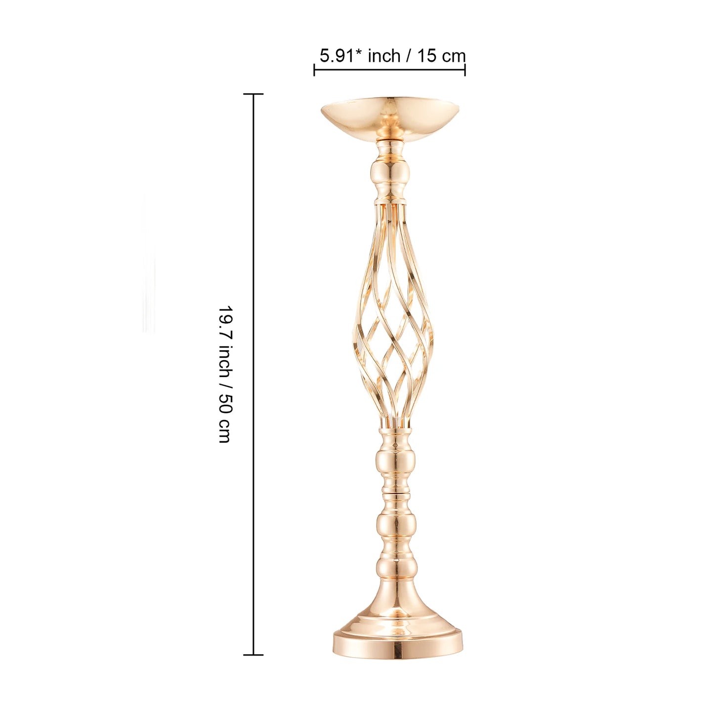 SucceBuy Crystal Wedding Flower Stand Metal Centerpiece